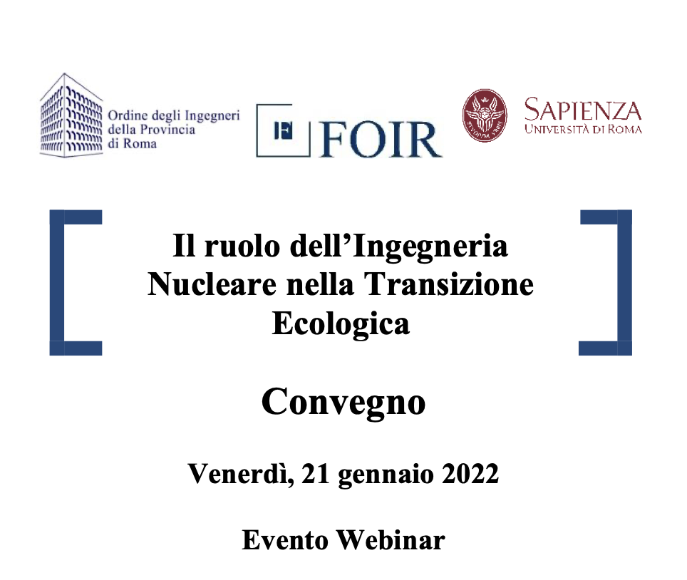 Il ruolo dell’Ingegneria Nucleare nella Transizione Ecologica